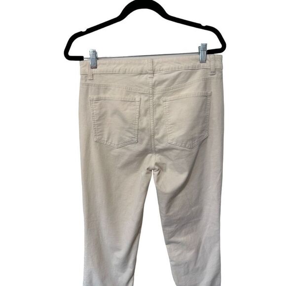 Talbots White Corduroy Straight Leg Pants Size 10 Capsule Y2K minimalist - Picture 6 of 11